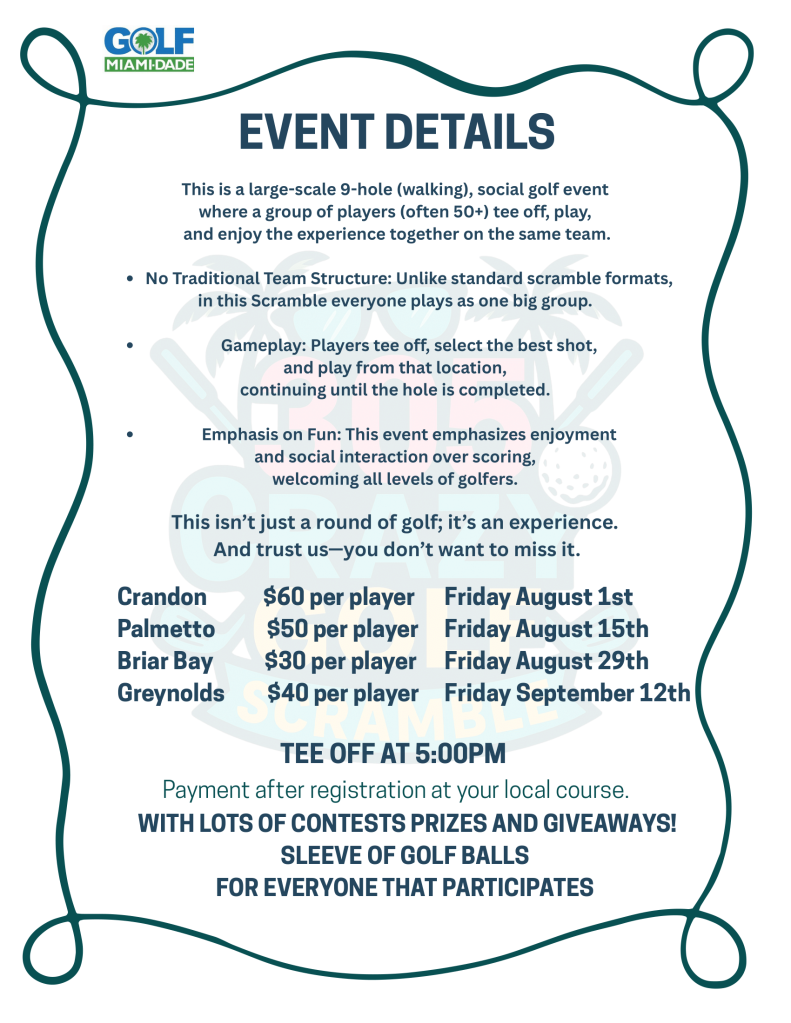 305 Golf Scramble Event Details
